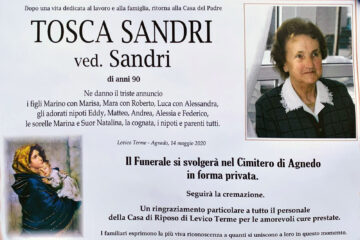 Salutiamo Tosca Sandri 🙏🏻 Salutiamo Tosca Sandri 🙏🏻