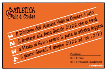 FESTA SOCIALE 2022 e INAUGURAZIONE DELLA PISTA DI ATLETICA A MASEN: UN TRIONFO DI PRESENZE E TANTE TANTE EMOZIONI